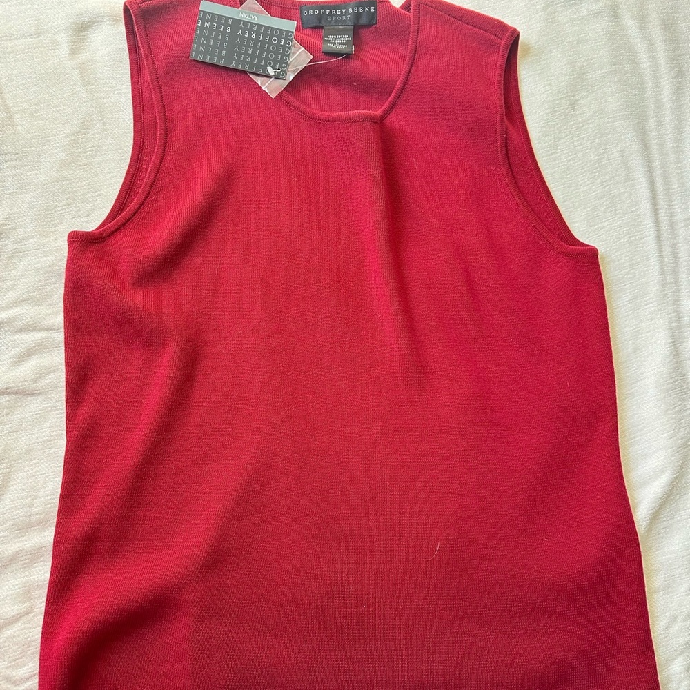 Geoffrey Beene Rich Red Knit Top